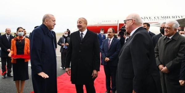 استقبال علی اف از اردوغان در فضولی، عکس استقبال علی اف از اردوغان در فضولی، عکس