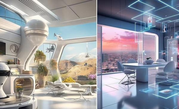 تصاویر هوش مصنوعی از خانه ها در سال 2050